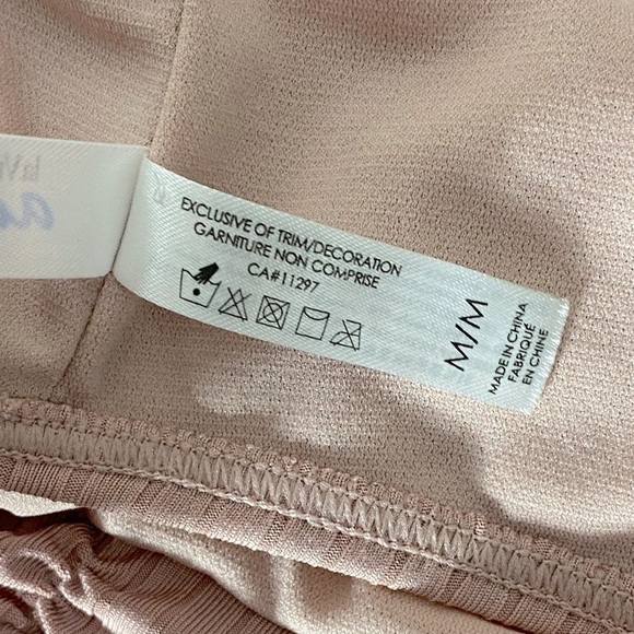 5/$25 La Vie En Rose Aqua Dusty Pink Ribbed Bikini Bottoms M - Picture 6 of 11